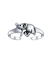 Bling Jewelry Lucky Elephant Midi Toe Ring Oxidized 925 Silver Sterling Adjustable