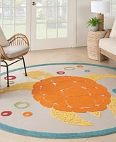 Nourison Home Aloha ALH27 5'3"x5'3" Round Area Rug