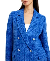 French Connection Women's Azzura Long-Sleeve Tweed Blazer