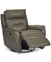 Ossorio Leather Power Swivel Glide Recliner, Created for Macy's