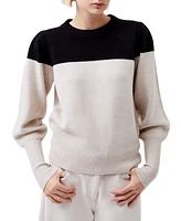 French Connection Women's Babysoft Long-Sleeve Colorblocked Sweater