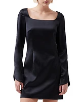 French Connection Women's Scoop-Neck Structured Satin Dress