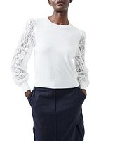 French Connection Women's Luvvy Contrast-Sleeve Sweater