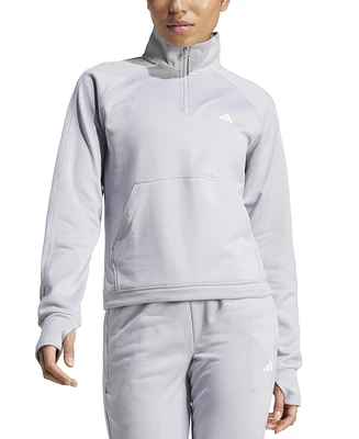 adidas Women's Quarter-Zip Fleece Track Top