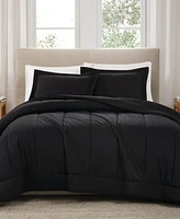 Brooklyn Loom Solid Cotton Percale -Pc. Comforter Set