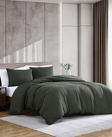 Kenneth Cole New York Solid Waffle 3-Pc. Duvet Cover Set