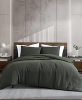 Kenneth Cole New York Solid Waffle 3-Pc. Duvet Cover Set