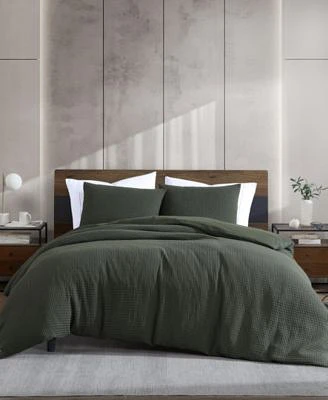 Kenneth Cole New York Solid Waffle Duvet Cover Sets