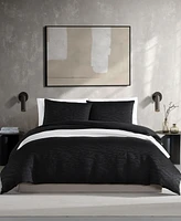 Closeout! Vera Wang Illusion Textured 3-Pc. Duvet Cover Set, Queen