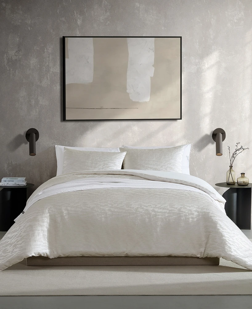 Closeout! Vera Wang Illusion Textured 3-Pc. Duvet Cover Set, Queen