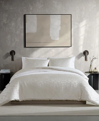 Closeout! Vera Wang Illusion Textured 3-Pc. Duvet Cover Set, Queen