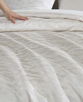 Closeout! Vera Wang Illusion Textured 3-Pc. Duvet Cover Set, Queen
