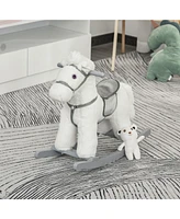 Streamdale Furniture Kids Plush Rocking Bear Toy with Fun Sounds