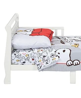 Bedtime Originals Toddler Snoopy Love 4-Piece Bedding Set - Gray/Red/White