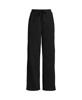 Lands' End Women's Tall Serious Sweats High Rise Relaxed Straight Leg Pants