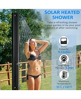 Streamdale Furniture Solar-Heated Outdoor Shower with Rotating Head