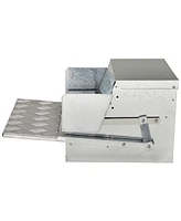 30 lbs Capacity Automatic Chicken Poultry Feeder with a Galvanized Steel and Aluminium Build, Weatherproof Design