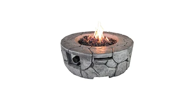 Mondawe 9'' H x 28'' W Fiber Reinforced Concrete Outdoor Fire pit