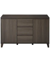 Kings Brand Furniture Wood Buffet Server Cabinet Console Table (Oak Gray)