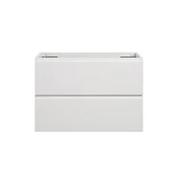 Wall mount cabinet Without basin, white color, with two drawers, Pre-assembled