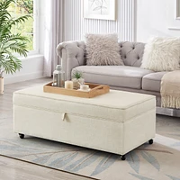 Modern Large Comfort Sofa Ottoman with Storage, Modular Sectional Storage Ottoman With Wheels For Living Room, Lounge Ottoman, Couch Storage Ottoman