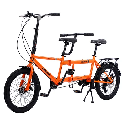 Simplie Fun Tandem bike, 20inch wheels, 2-seater, shimano 7speed, foldable tandem adult beach cruiser