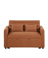 Simplie Fun Soft Boucle convertible two-bedroom sofa with adjustable back, 2-seater sofa, pull