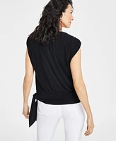 I.n.c. International Concepts Women's Ruched Side-Tie Top, Created for Macy's