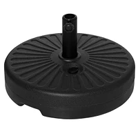 Streamdale Furniture Fillable Patio Umbrella Base Stand, Round Plastic Umbrella Holder for Outdoor, Patio, Garden, Deck and Beach, 46lb Capacity Water