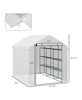 Simplie Fun Walk-in Greenhouse for Outdoors with Roll