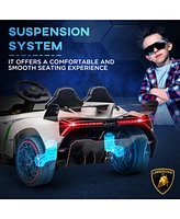 Streamdale Furniture Lamborghini Veneno Licensed Kids Electric Car with Bluetooth, 12V Ride on Car with Butterfly Doors, Remote Control, Portable Batt