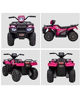 Simplie Fun 12V Kids Atv Battery-Operated with Aux Port & Usb, Kids 4 Wheeler with Tough Wear