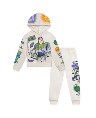 Toy Story Toddler Boys Disney Pullover Fleece Hoodie and Jogger Pants Outfit Set to (2T - 10-12
