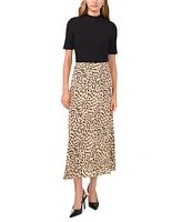 Vince Camuto Women's Animal-Print Pull-On Midi Skirt