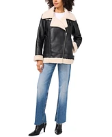 Vince Camuto Women's Faux-Shearling Aviator Jacket