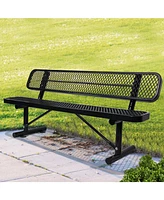 Streamdale Furniture 6 ft. Outdoor Steel Bench with Backrest in