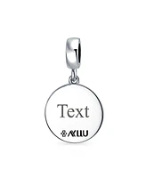 Bling Jewelry Inspirational # Me Too Women Rights Dangle Disc Bead Charm .925 Silver