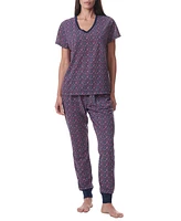 Tommy Hilfiger Women's Printed Short-Sleeve Tee & Jogger Set