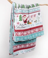 Levtex Merry Bright Ho Ho Holidays Reversible Quilted Throw, 50" x 60"