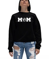 La Pop Art Women's Soccer Mom Word Crewneck Sweatshirt