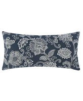 Levtex Aditya Floral Embroidered Decorative Pillow, 12" x 24"