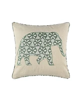 Levtex Kemala Elephant Applique Decorative Pillow, 18" x 18"