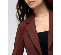 Kenneth Cole Women's Athletic Stretch One-Button Notch-Collar Blazer