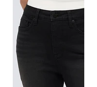 Kenneth Cole Women's Denim High Rise Cropped Kick Flare Pants