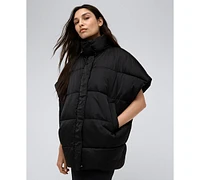 Kenneth Cole Women's Quilted Oversized Tapered Vest Jacket