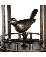 3-in-1 Garden Bird Bath Bowl Pedastal with Bird Feeder, Large Water Basin, & Underneath Flower Planter