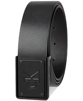 Calvin Klein Men's Ck Plate Plaque Belt
