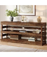 Tribesigns 70.9-Inch Extra Long Console Table, Farmhouse Entryway Table with 3