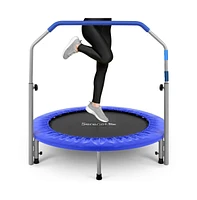 SereneLife Sports Jumping Fitness Trampoline With Adjustable Handrail