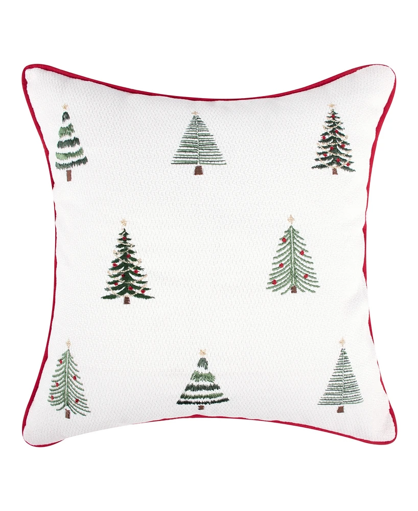 Levtex Patchwork Pine Applique Decorative Pillow, 18" x 18"